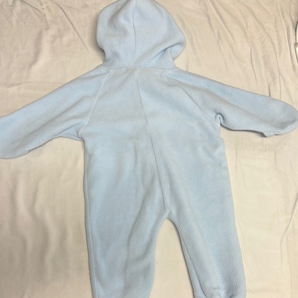 Disney Blue Fleece Footies with Hood and Embroidery - Picture 5 of 5